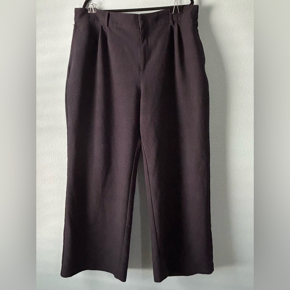 Abercrombie & Fitch Women’s Pants Sz XLs Black Dress Pants Short Petite Wide Leg